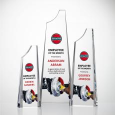 Webber Full Color  Clear Towers Crystal Trophy - Custom Trophies