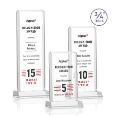 Stubbs Full Color Clear Rectangle Crystal Trophy - Custom Trophies