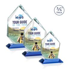 Boone Ice Peak Full Color Sky Blue Peaks Crystal Trophy - Custom Trophies