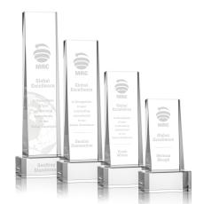 Kirkpatrick on Base Clear Towers Crystal Trophy - Crystal Trophies