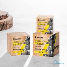 Feuille Full Color Square / Cube Wood Trophy - Eco-Friendly Trophies