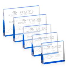 Hurtado Blue (Horiz) Rectangle Acrylic Trophy - Acrylic Trophies