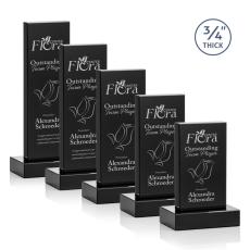 Cartwright Black Rectangle Crystal Trophy - Crystal Trophies