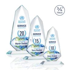 Employee Gifts - McMullen Full Color Clear Unique Crystal Trophy
