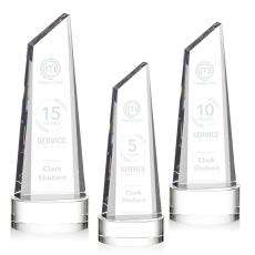 Employee Gifts - Keene on Base Clear Peaks Crystal Trophy