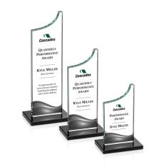 Henson Full Color Black Peaks Crystal Trophy - Custom Trophies