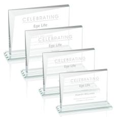 Leyva Clear Rectangle Crystal Trophy - Crystal Trophies