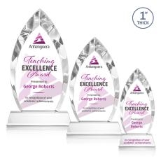 Marinello Full Color on Base Clear Peaks Crystal Trophy - Crystal Trophies