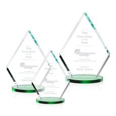 Curry Green Crystal Trophy - Crystal Trophies