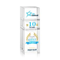 Tofino Stacker Full Color Clear Rectangle Crystal Trophy - Crystal Trophies