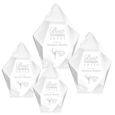Barron Clear Polygon Crystal Trophy - Crystal Trophies