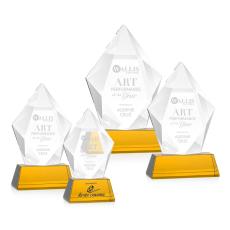 Barron on Base Amber Polygon Crystal Trophy - Crystal Trophies