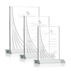 Goldstein Liquid Clear Rectangle Crystal Trophy - Crystal Trophies