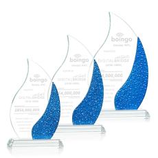 Oakley Blue Flame Crystal Trophy - Crystal Trophies