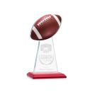 Edenwood Football VividPrint/Etch Red Towers Crystal Trophy