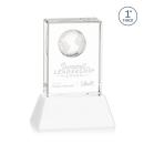 Stewart Globe on Base Fagan Rectangle Crystal Trophy