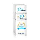 Tofino Stacker Full Color Clear Rectangle Crystal Trophy