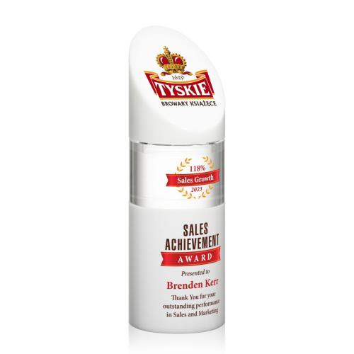 Awards and Plaques - Crystal Trophies - Corbin Stacker Full Color Fagan Towers Crystal Trophy