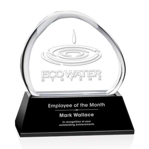 Awards and Plaques - Crystal Trophies - McGee Liquid&trade; Black Crystal Trophy