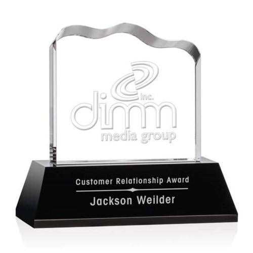 Awards and Plaques - Crystal Trophies - England Liquid&trade; Black Unique Crystal Trophy