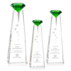Mitchell Diamond Optical/Emerald Towers Crystal Trophy - Crystal Trophies