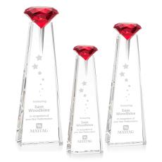 Mitchell Diamond Optical/Ruby Towers Crystal Trophy - Crystal Trophies