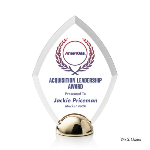 Awards and Plaques - Acrylic Trophies - Diamond Hemisphere Full Color Acrylic Trophy