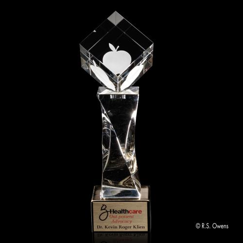 Awards and Plaques - Crystal Trophies - Longoria Towers Crystal Trophy