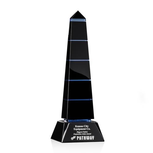 Awards and Plaques - Crystal Trophies - McKay Obelisk Crystal Trophy