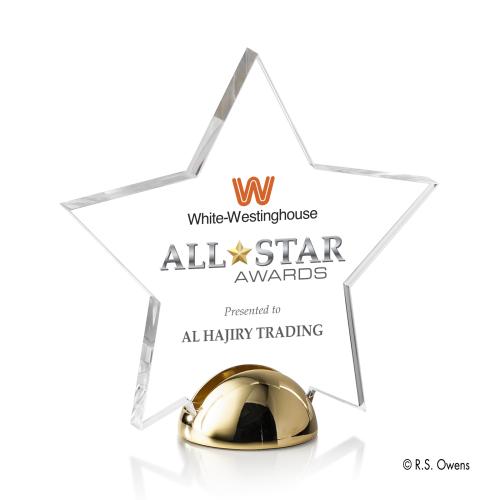 Awards and Plaques - Acrylic Trophies - Elias Hemisphere Full Color Acrylic Trophy