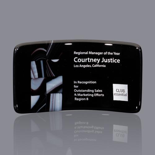 Awards and Plaques - Glass Trophies - Art Glass Trophies - Velasquez Rectangle Glass Trophy
