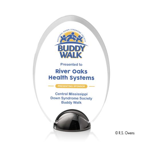 Awards and Plaques - Acrylic Trophies - Fulton Hemisphere Full Color Circle Acrylic Trophy