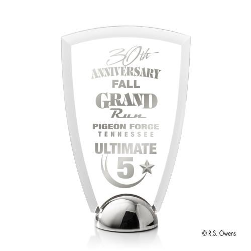 Awards and Plaques - Acrylic Trophies - Arch Hemisphere Full Color Peaks Acrylic Trophy