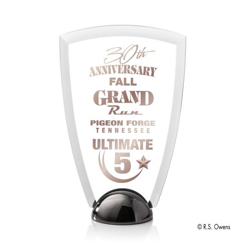 Awards and Plaques - Acrylic Trophies - Arch Hemisphere Full Color Peaks Acrylic Trophy
