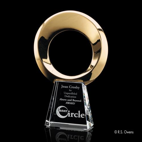 Trophies - Premium Metal Trophies - Craig on Optical Gold Circle Metal Trophy