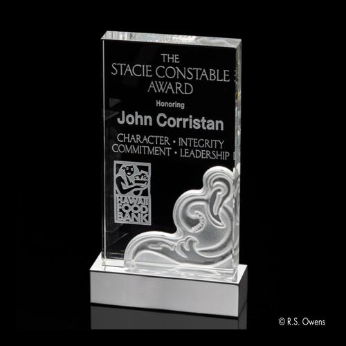Awards and Plaques - Crystal Trophies - Waite Rectangle Crystal Trophy