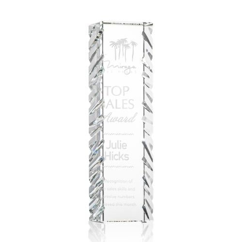 Awards and Plaques - Crystal Trophies - Donahue Tower Towers Crystal Trophy