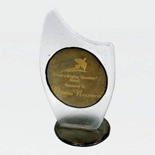 Awards and Plaques - Glass Trophies - Art Glass Trophies - Avery Frost Peaks Glass Trophy