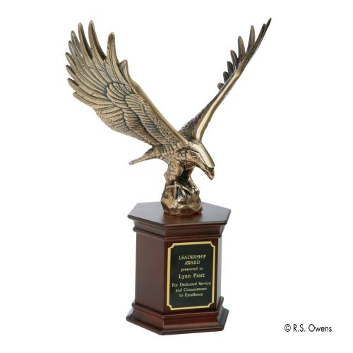 Trophies - Premium Metal Trophies - Womack Eagle Animals on Belcher Metal Trophy