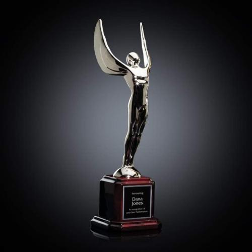 Awards and Plaques - Eco-Friendly Trophies - McCormack Achievement Metal on Rosewood Trophy