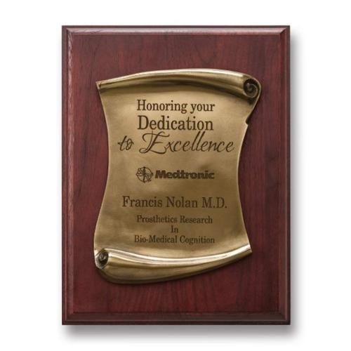 Awards and Plaques - Wall Plaque Awards - Scroll Plaque