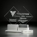 Diamond Tower Crystal w/4 Bars Trophy