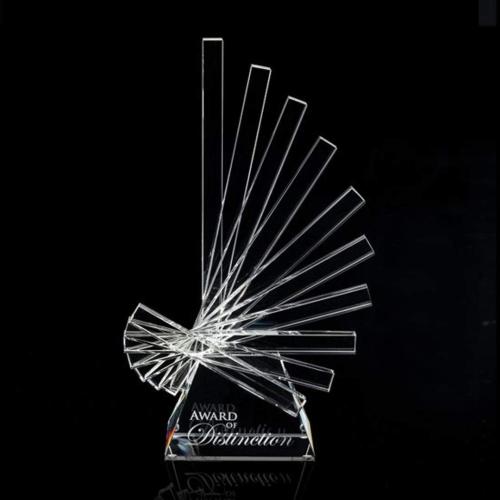 Awards and Plaques - Crystal Trophies - Reeder Unique Crystal Trophy