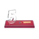 Hutchison Anniversary Full Color Red Crystal Trophy