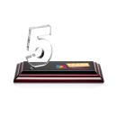 Hutchison Anniversary Full Color Wood Crystal Trophy