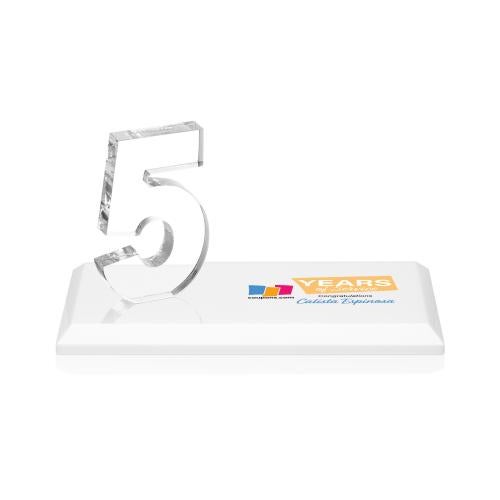 Awards and Plaques - Crystal Trophies - Hutchison Anniversary Full Color Fagan Crystal Trophy