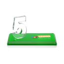 Hutchison Anniversary Full Color Green Crystal Trophy