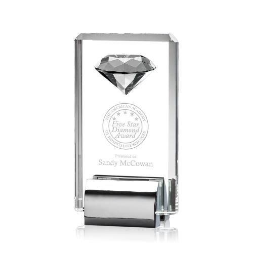 Awards and Plaques - Crystal Trophies - Cortes Diamond Diamond Crystal Trophy