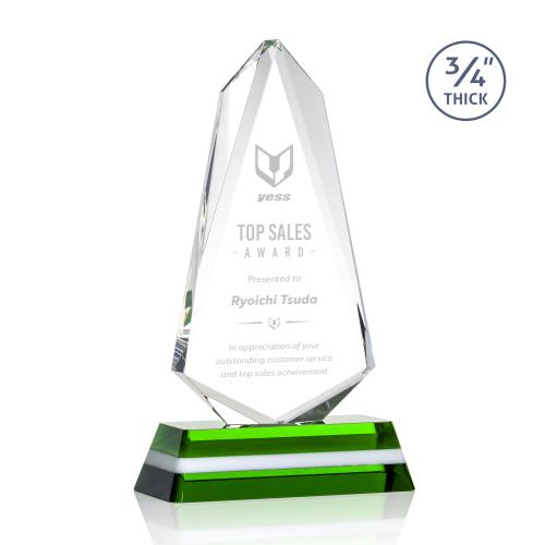 Awards and Plaques - Crystal Trophies - Raymond Polygon Crystal Trophy