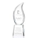 Hester Deep Etch Flame Crystal Trophy